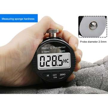 Digital Durometer Shore Hardness Tester High Precision with Automatic Zero Function Por... (TYPE: C)