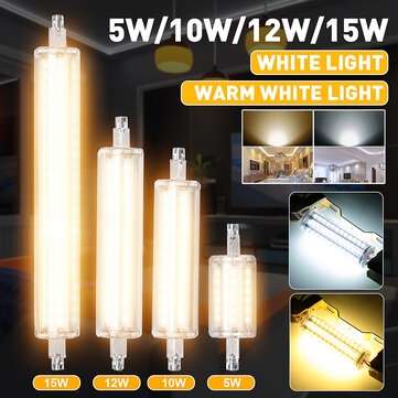 Dimmable 5W 10W 12W 15W R7S LED Corn Bulb 2835 SMD Floodlight... (WATT: 5W | LIGHT COLOR: WARMWHITE)
