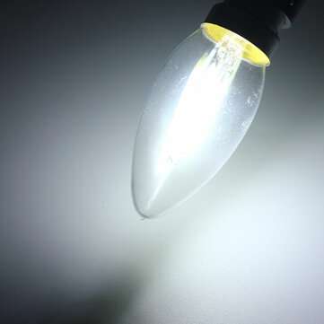 Dimmable B22 C35 2W Retro COB Filament 200Lm Vintage Edison Light Bulb AC220V (COLOR.: WHITE)