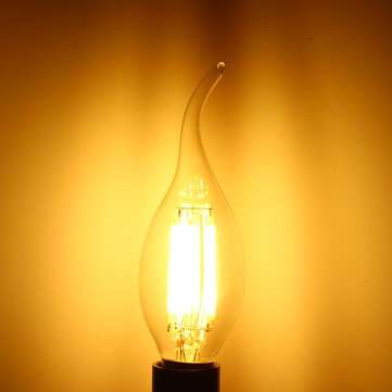 Dimmable E14 6W COB 600Lm Edison Filament Bulb LED Light Ca... (COLOR.: WARMWHITE | STYLE: PULLTAIL)