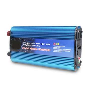 Dispaly 500W Power Inverter DC12V TO AC220V Vlotage Transformer Car USB Power Adapter (COLOR.: BLUE)