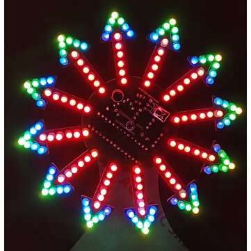 DIY Colorful LED Mini Rotating Ferris Wheel Electronic Kit Auto Rotate So... (TYPE: NONVOICECONTROL)