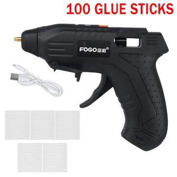 DIY Cordless Hot Melt Glue Heater Repair Tool Heat Spear with Glue Sticks USB Recharge (TYPE: C)