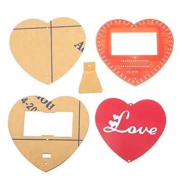 DIY Seven Color Heart Shaped LED Flow Lamp Production Kit DIY LED Flash Kit