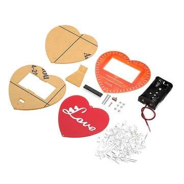 DIY Seven Color Heart Shaped LED Flow Lamp Production Kit DIY LED Flash Kit