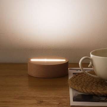 DIY Resin Wood LED Night Light USB Charging Art Ornament Wooden Night Light Ba... (TYPE: WHITELIGHT)