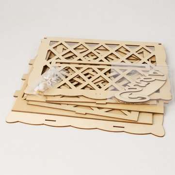 DIY Rustic Wooden Card Box Wedding Wishing Box Lock Gift Wedding Party Favor