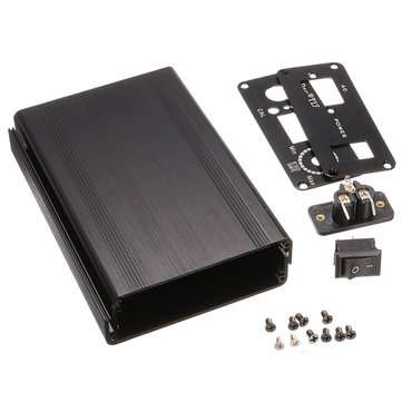 DIY T12 Digital Soldering Iron Station Aluminum Black Shell Case Power Socket Switch