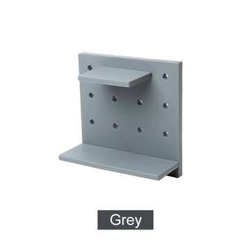 DIY Wall Shelf Storage Holder Decorative Shelf Rack Wall Hanging Organizer Stand F... (COLOR.: GREY)