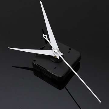 DIY White Triangle Hands Quartz Black Wall Clock Movement Mechanism