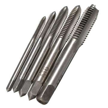 Doersupp 5pcs M3-M8 HSS Spiral Point Machine Screw Plug Tap Metric Straight Flute Thread Hand Tool