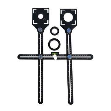 Double Head Folding Ruler Drill Guide Locator Ceramic Tile Hole Locator Pocket Hole ... (SIZE: #001)
