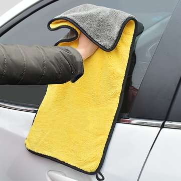 Double Color Microfiber Car Wash Towel Cleaning Drying Care Cloth Hemming Stron... (SIZE 4: 30*60CM)