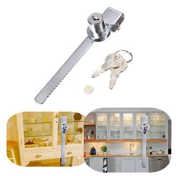 Drawer Cabinet Display Showcase Sliding Glass Push Door Keyed Lock With 2 Keys
