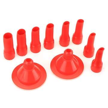 Drillpro 10pcs Universal Glue Nozzle Glass Glue Tip Mouth Nozzle with Base (SIZE: SETS)