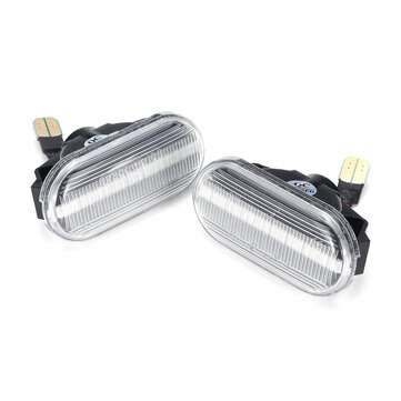 Dynamic Flowing LED Side Marker Indicator Lights Repeaters Lamp Amber for Nissan ... (COLOR.: CLEAR)