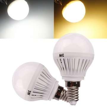 E14 3W White/Warm White 3014 SMD 9 LED Globe Light Bulb 220-240V (COLOR.: WARMWHITE)