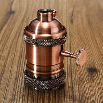 E26/E27 Retro Vintage Edison Industrial Light Bulb Lamp Holder Socket With Sw... (COLOR.: REDBRONZE)