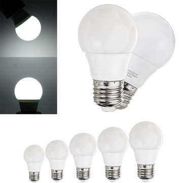 E27 5W 7W 9W 12W 15W A60 SMD5730 2835 Smart IC White 6000K No Flicker LED Globe Light ... (WATT: 9W)