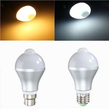 E27 B22 5W Auto PIR Motion Sensor LED Infrared Energy Saving Ligh... (BASE: E27 | COLOR.: PUREWHITE)