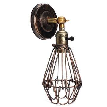 E27 Loft Metal Retro Vintage Rustic Sconce Wall Light Edison Lamp Bulb Fixture  (COLOR.: REDBRONZE)
