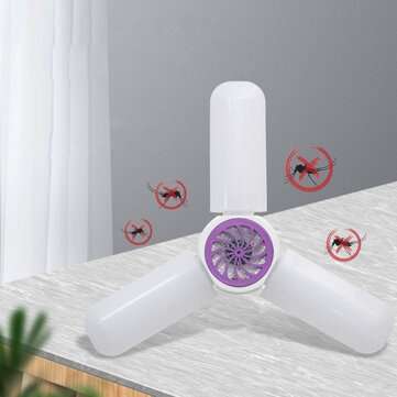 E27 Foldable Mosquito Killer Lamp 3 Leaf Deformable LED Light Bulb for Home I... (VOLTAGE: 110-265V)