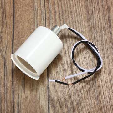 E27 Retro Vintage Edison Ceramic Screw Round Shape Bulb Adapter Hang Lamp Holder ... (COLOR.: WHITE)