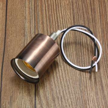 E27 Retro Vintage Edison Ceramic Screw Round Shape Bulb Adapter Hang Lamp Hol... (COLOR.: REDBRONZE)