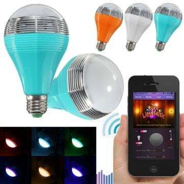 E27/E26 Wifi Control Music Smart Audio Speaker LED Multicolor Bulb Light Lamp AC... (COLOR.: ORANGE)