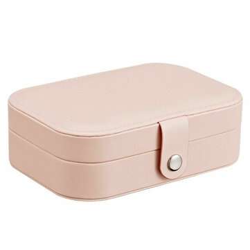 Earring Ring Jewelry Display Home Storage Box Case Organizer Flannel Tray Holder B... (COLOR1: PINK)
