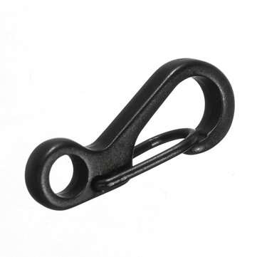 EDC Tool Alloy Carabiner Camp Snap Clip Hook Keychain Keyring Hiking Climbing Tool (COLOR.: BLACK)