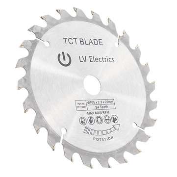 Effetool 165mm 24 Teeth Circular Saw Blade Tungsten Steel Saw Blade