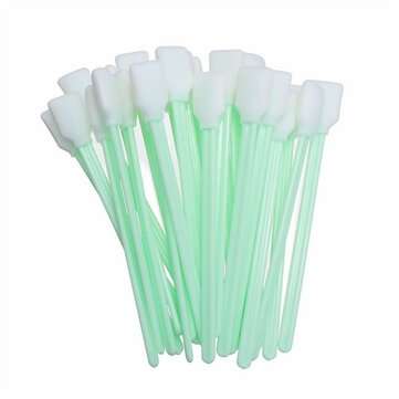 Effetool 50pcs 127mm Cleaning Swabs Sponge Swabs Machine Sponge Stick Clean Cotton Swab