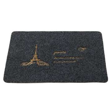 Eiffel Tower Waterproof Carpet Non Slip Door Floor Rug Mat Home Kitchen Bathroom (SIZE 3: 60CM)