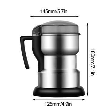 Electric Coffee Grinder Stainless Grain Food Bean Grinding Powder Crusher 400W (TYPE5: B)