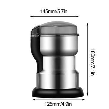 Electric Coffee Grinder Stainless Grain Food Bean Grinding Powder Crusher 400W (TYPE5: A)