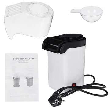 Electric Popcorn Popper Household Hot Air Popcorn Maker Fewer Calories (PLUG: USPLUG)