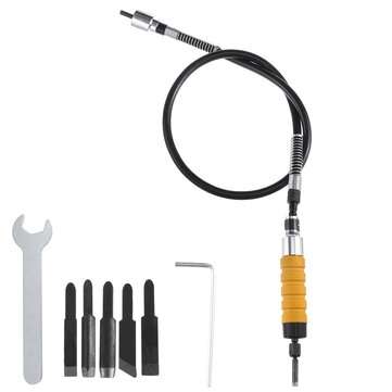 Electric Woodworking Carving Chisel Wood Carving Tool Set With 5 Cutter Head And Flexi... (SIZE: #2)
