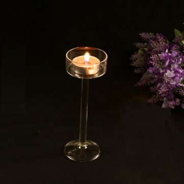 Elegant Crystal Glass Candle Holder Tealight Wedding Party Decor Candlestick