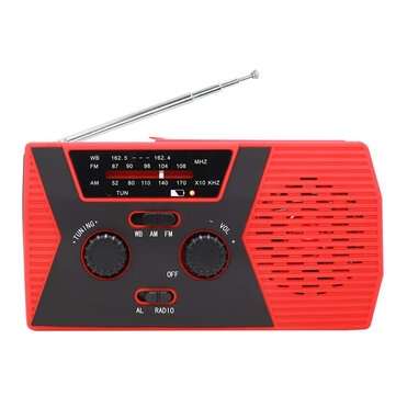 Emergency NOAA Solar Hand Crank Weather Radio AM FM LED Flashlight SOS USB 2000m... (COLOR.: ORANGE)