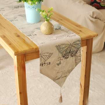 England Style Cotton Linen Tableware Mat Table Runner Tablecloth Desk Cover Heat... (SIZE: 30*200CM)