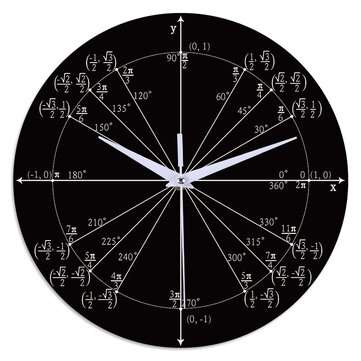 Emoyo ECY064 Creative Mathematics Wall Clock 3D Wall Clock For Home Office Decora... (COLOR1: BLACK)