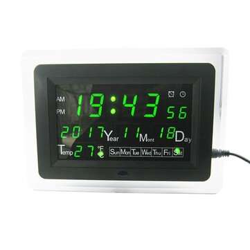 EQKIT DC9-12V Electronic Calendar Soldering Kit High Precision DIY Clock Kit (COLOR.: GREEN)