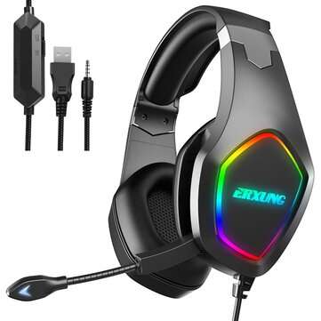 ERXUNG J20 Wired Gaming Headphone Headset Stereo Gaming Headset With Microphone fo... (COLOR: BLACK)