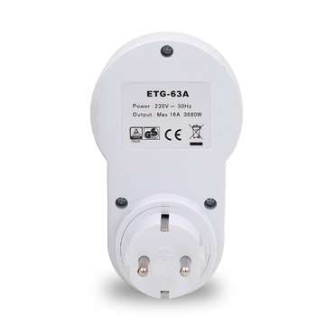 ETG-63A 220V-230V Digital Timer Converter Energy-saving Programmable Timer EU Plug