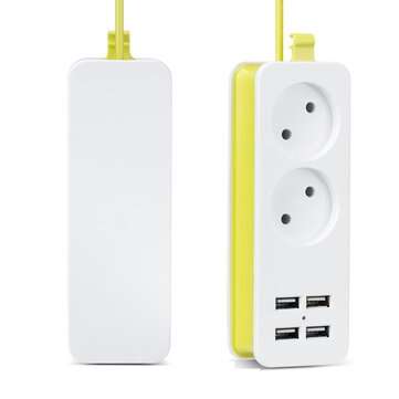 EU Plug Travel Power Board Portable Extension Power Socket with 4 USB Wall Charger Int... (TYPE5: B)