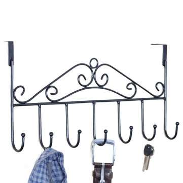European Door Back  Hanger Hanging Rack Holder Hook For Bag Towel Coat Clothes H... (COLOR.: BROWN)