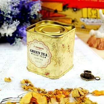 European Vintage Flower Tea Tin Box Candy Box Wedding Gift Case Container Orga... (DESIGN: GREENTEA)