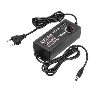Excellway 3-24V 3A 9-72W Dispay AC/DC Adapter Regulated Power Supply 12V DC Voltag... (PLUG: EUPLUG)