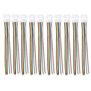 Excellway 10 Sets Mini Micro JST XH2.54mm 7 Pin Connector Plug Socket Wire Cable 150mm